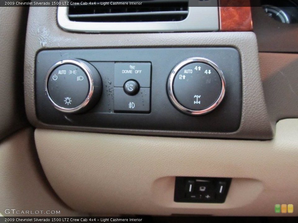 Light Cashmere Interior Controls for the 2009 Chevrolet Silverado 1500 LTZ Crew Cab 4x4 #50270793