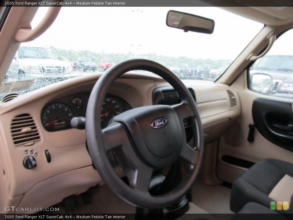 Medium Pebble Tan Interior Steering Wheel for the 2005 Ford Ranger XLT SuperCab 4x4 #50271522