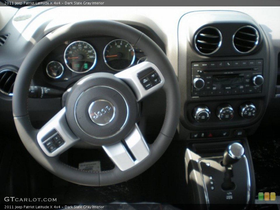 Dark Slate Gray Interior Dashboard for the 2011 Jeep Patriot Latitude X 4x4 #50272203