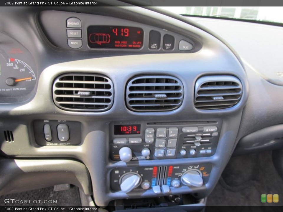 Graphite Interior Controls for the 2002 Pontiac Grand Prix GT Coupe #50272743