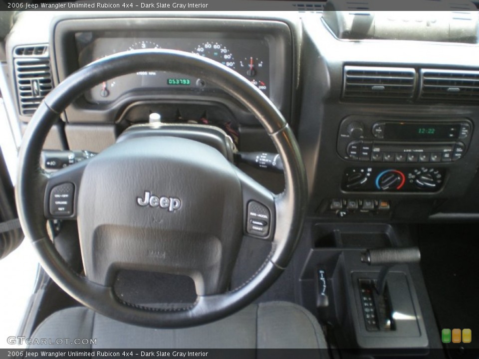 Dark Slate Gray Interior Dashboard for the 2006 Jeep Wrangler Unlimited Rubicon 4x4 #50274144