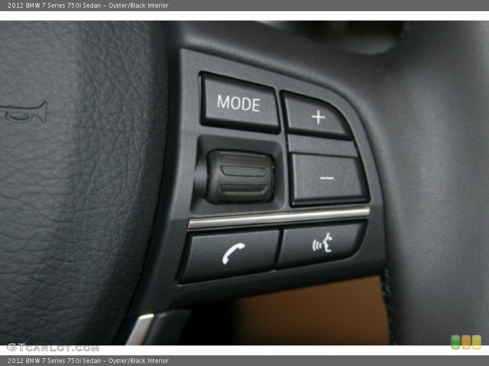 Oyster/Black Interior Controls for the 2012 BMW 7 Series 750i Sedan #50275844