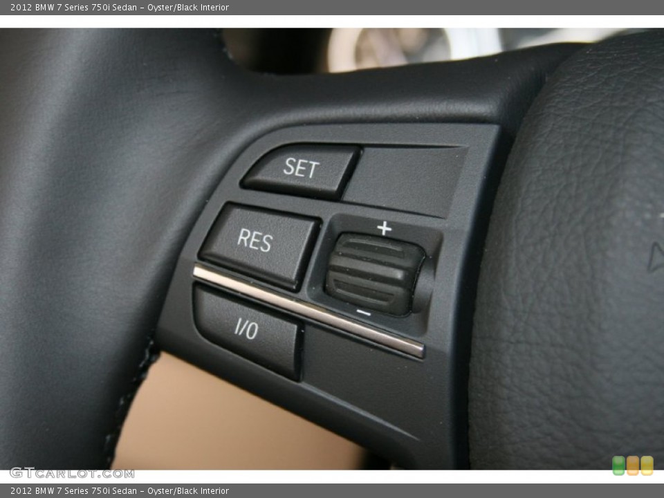 Oyster/Black Interior Controls for the 2012 BMW 7 Series 750i Sedan #50275854