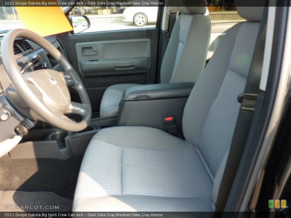 Dark Slate Gray/Medium Slate Gray Interior Photo for the 2011 Dodge Dakota Big Horn Crew Cab 4x4 #50278530