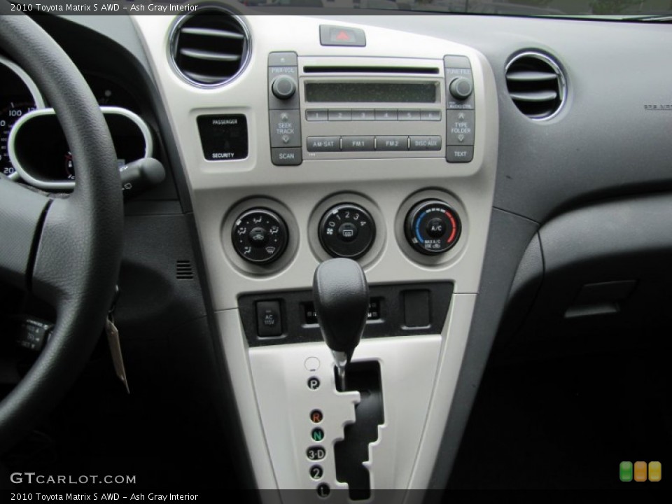Ash Gray Interior Controls for the 2010 Toyota Matrix S AWD #50279049