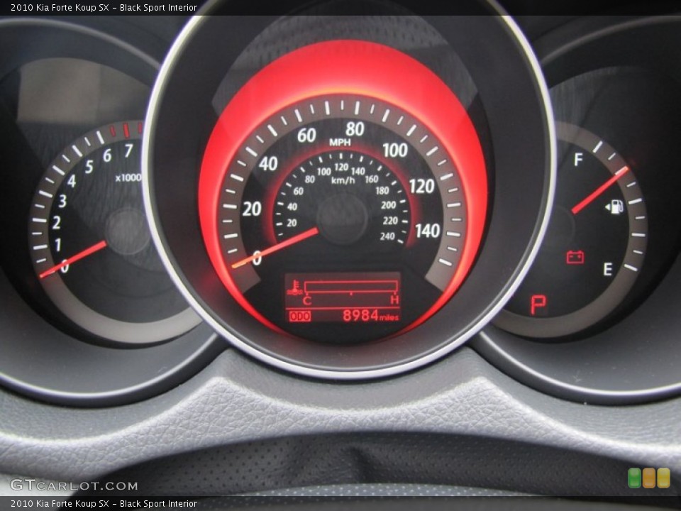 Black Sport Interior Gauges for the 2010 Kia Forte Koup SX #50279424