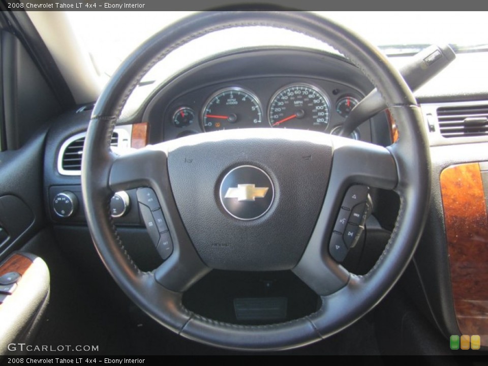 Ebony Interior Steering Wheel for the 2008 Chevrolet Tahoe LT 4x4 #50280384