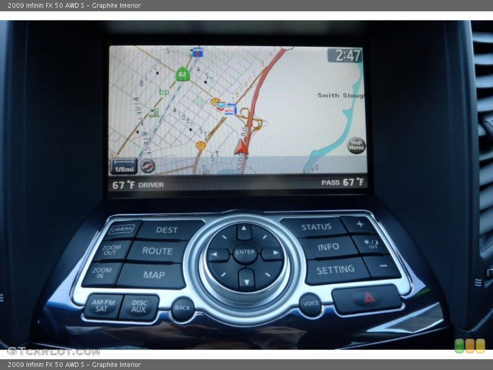Graphite Interior Navigation for the 2009 Infiniti FX 50 AWD S #50281812