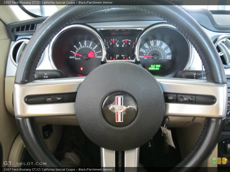 Black/Parchment Interior Steering Wheel for the 2007 Ford Mustang GT/CS California Special Coupe #50285211
