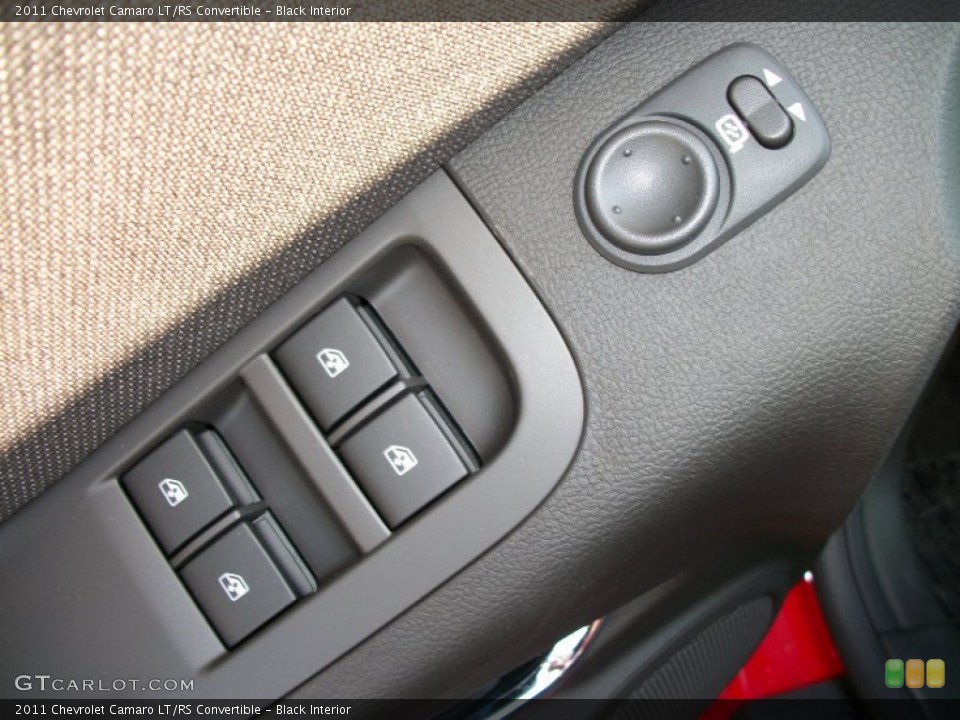 Black Interior Controls for the 2011 Chevrolet Camaro LT/RS Convertible #50289442