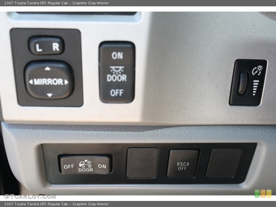 Graphite Gray Interior Controls for the 2007 Toyota Tundra SR5 Regular Cab #50289528