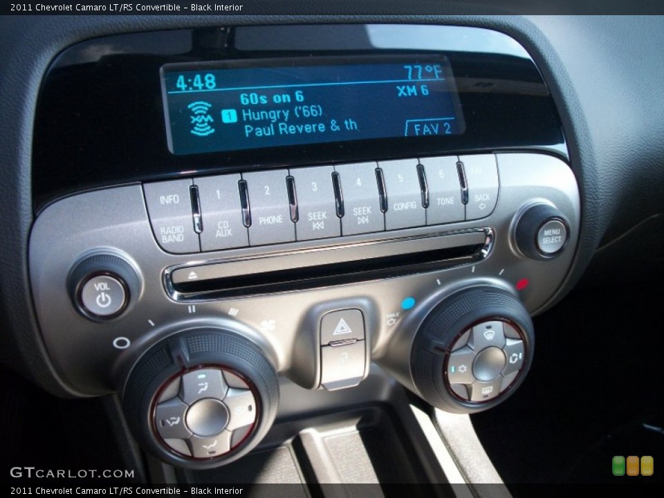 Black Interior Controls for the 2011 Chevrolet Camaro LT/RS Convertible #50289552