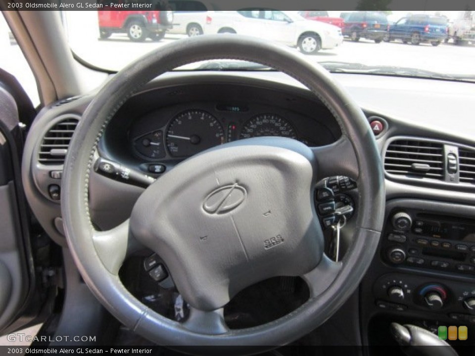 Pewter Interior Steering Wheel for the 2003 Oldsmobile Alero GL Sedan #50290572