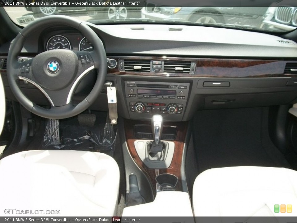 Oyster/Black Dakota Leather Interior Dashboard for the 2011 BMW 3 Series 328i Convertible #50291310