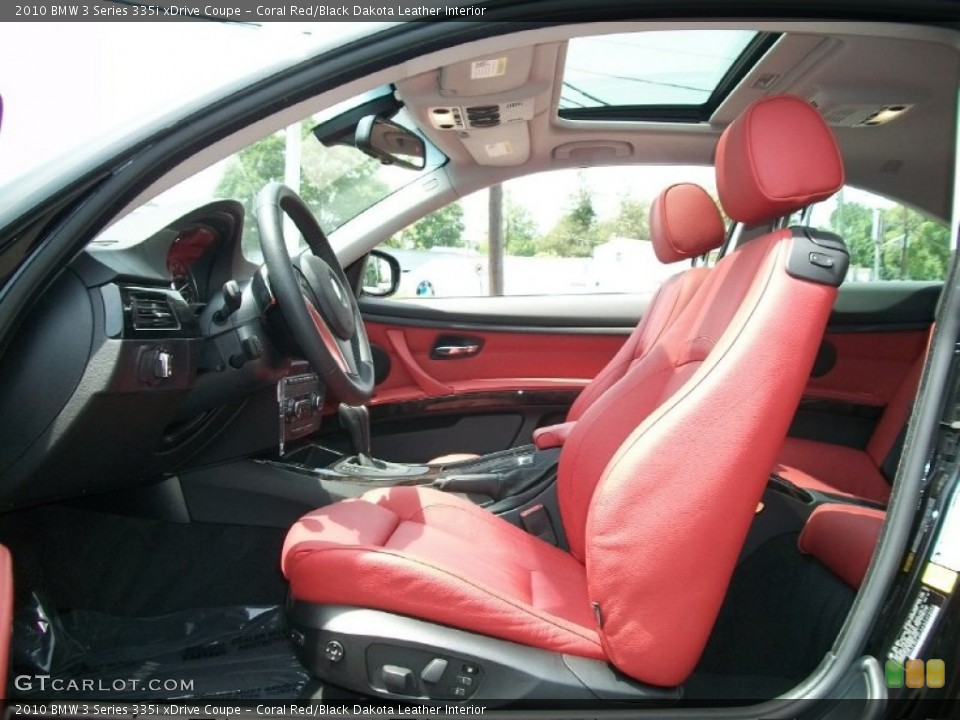 Coral Red/Black Dakota Leather Interior Photo for the 2010 BMW 3 Series 335i xDrive Coupe #50293278