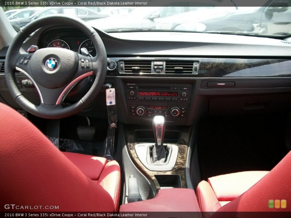 Coral Red/Black Dakota Leather Interior Dashboard for the 2010 BMW 3 Series 335i xDrive Coupe #50293308