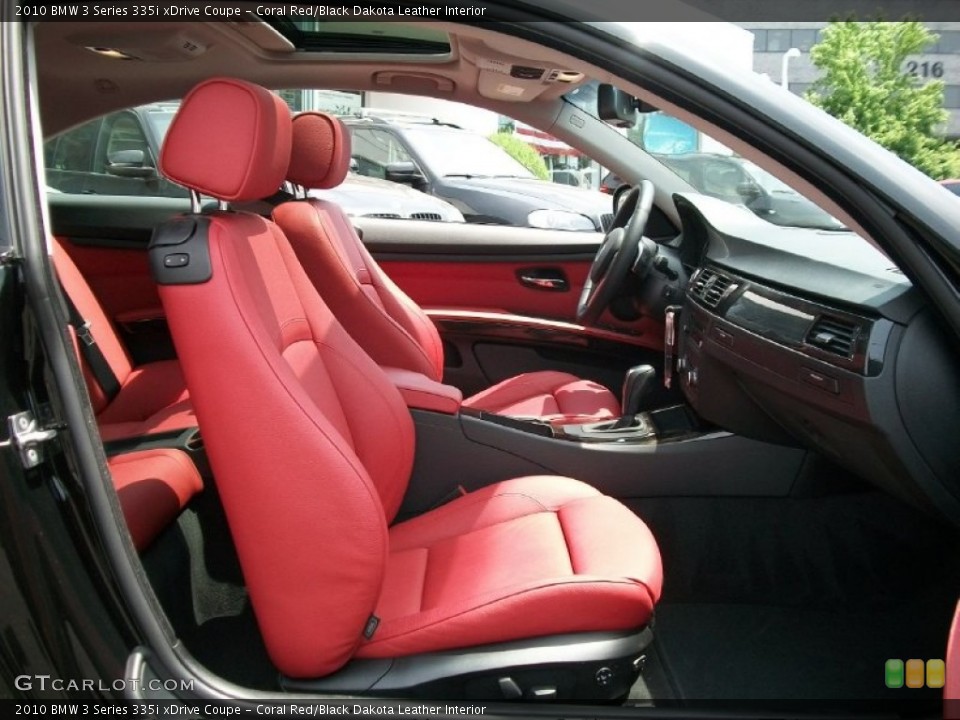 Coral Red/Black Dakota Leather Interior Photo for the 2010 BMW 3 Series 335i xDrive Coupe #50293497