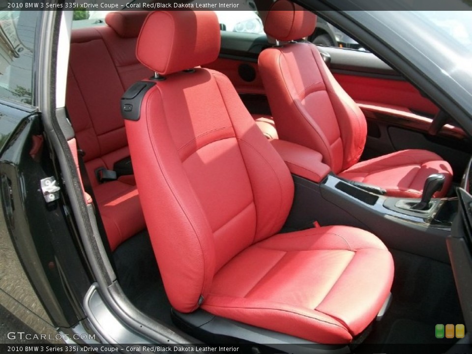 Coral Red/Black Dakota Leather Interior Photo for the 2010 BMW 3 Series 335i xDrive Coupe #50293512
