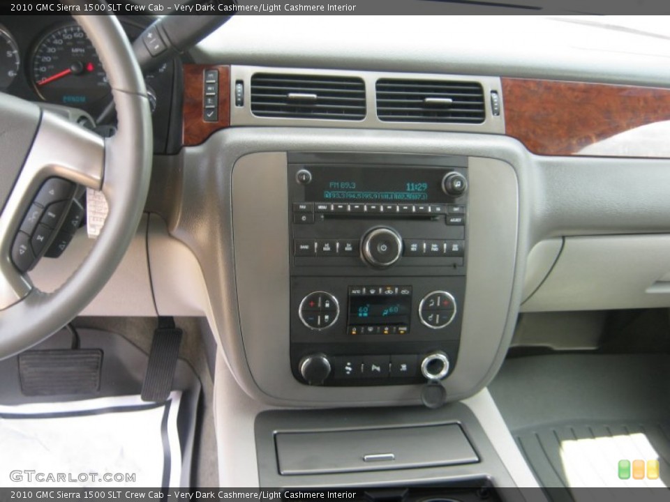 Very Dark Cashmere/Light Cashmere Interior Controls for the 2010 GMC Sierra 1500 SLT Crew Cab #50294283