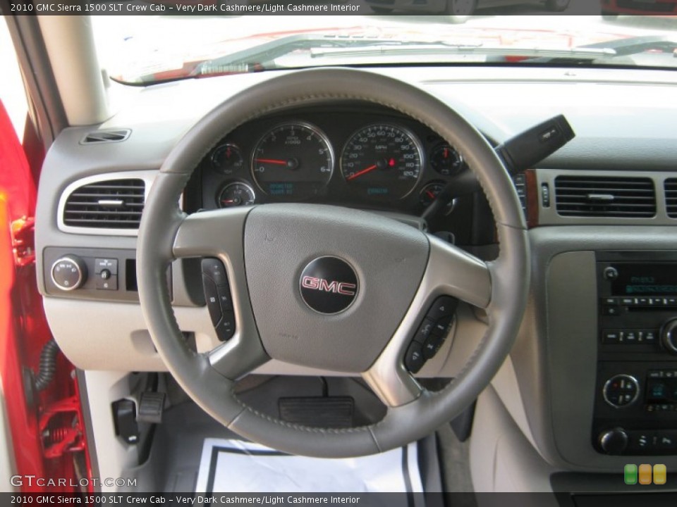 Very Dark Cashmere/Light Cashmere Interior Steering Wheel for the 2010 GMC Sierra 1500 SLT Crew Cab #50294298