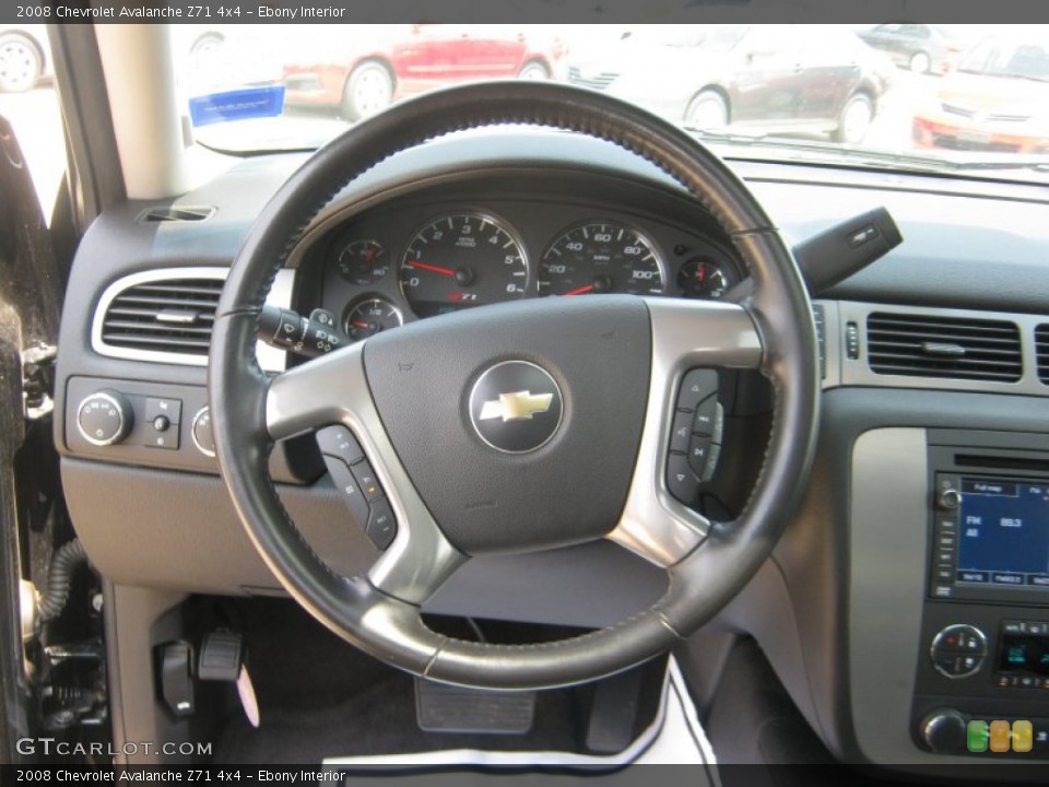 Ebony Interior Steering Wheel for the 2008 Chevrolet Avalanche Z71 4x4 #50294685