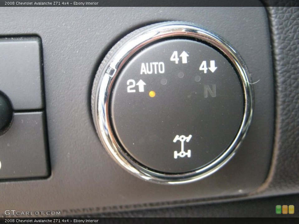 Ebony Interior Controls for the 2008 Chevrolet Avalanche Z71 4x4 #50294784