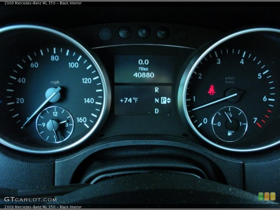 Black Interior Gauges for the 2009 Mercedes-Benz ML 350 #50295723