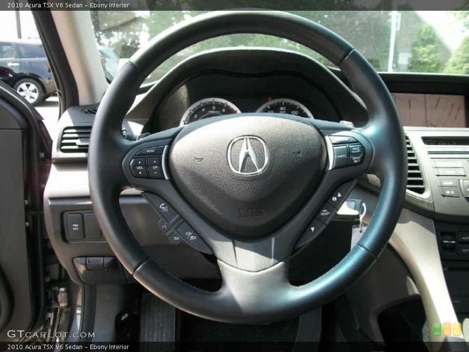 Ebony Interior Steering Wheel for the 2010 Acura TSX V6 Sedan #50296389
