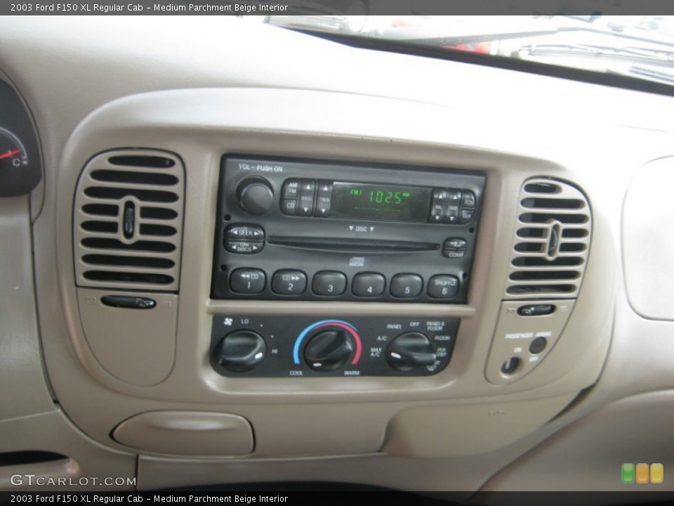 Medium Parchment Beige Interior Controls for the 2003 Ford F150 XL Regular Cab #50296566