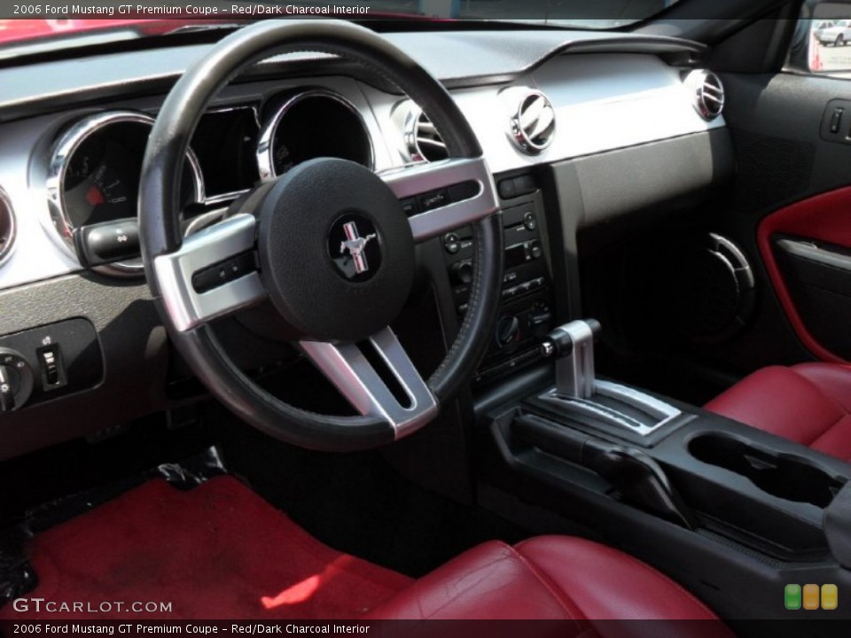 Red/Dark Charcoal Interior Prime Interior for the 2006 Ford Mustang GT Premium Coupe #50297271