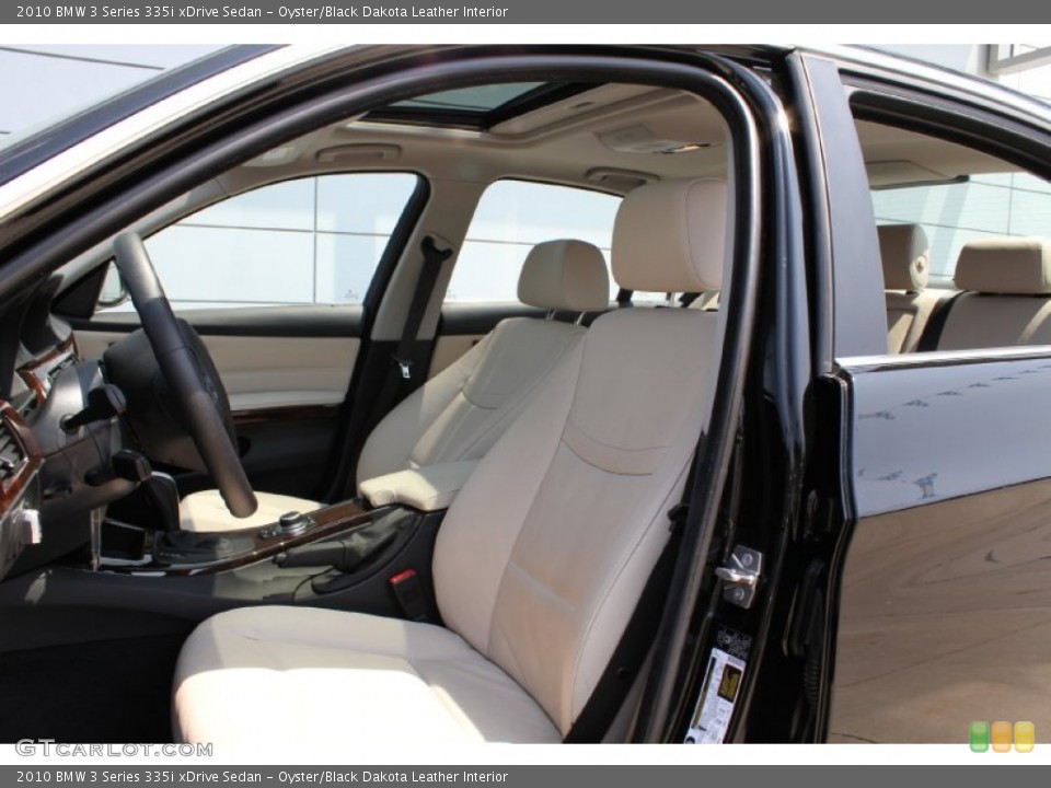 Oyster/Black Dakota Leather Interior Photo for the 2010 BMW 3 Series 335i xDrive Sedan #50299092