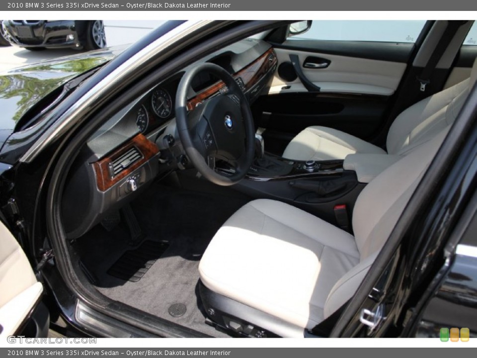 Oyster/Black Dakota Leather Interior Photo for the 2010 BMW 3 Series 335i xDrive Sedan #50299107
