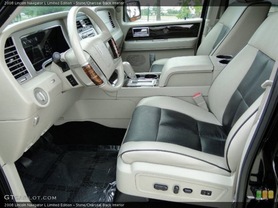 Stone/Charcoal Black Interior Photo for the 2008 Lincoln Navigator L Limited Edition #50299587