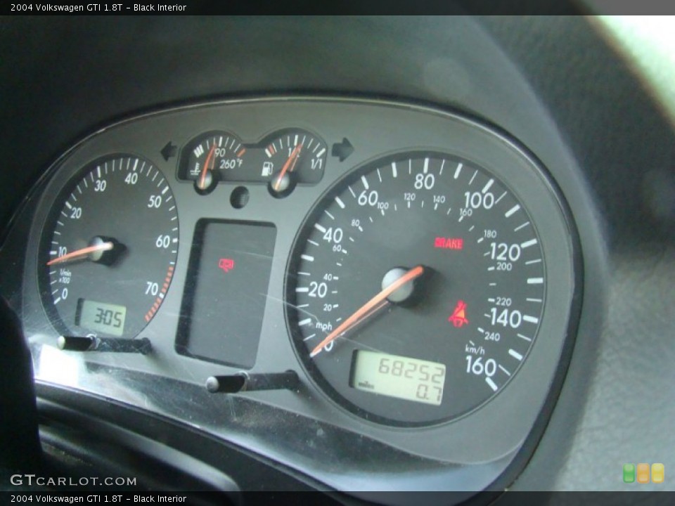 Black Interior Gauges for the 2004 Volkswagen GTI 1.8T #50299974