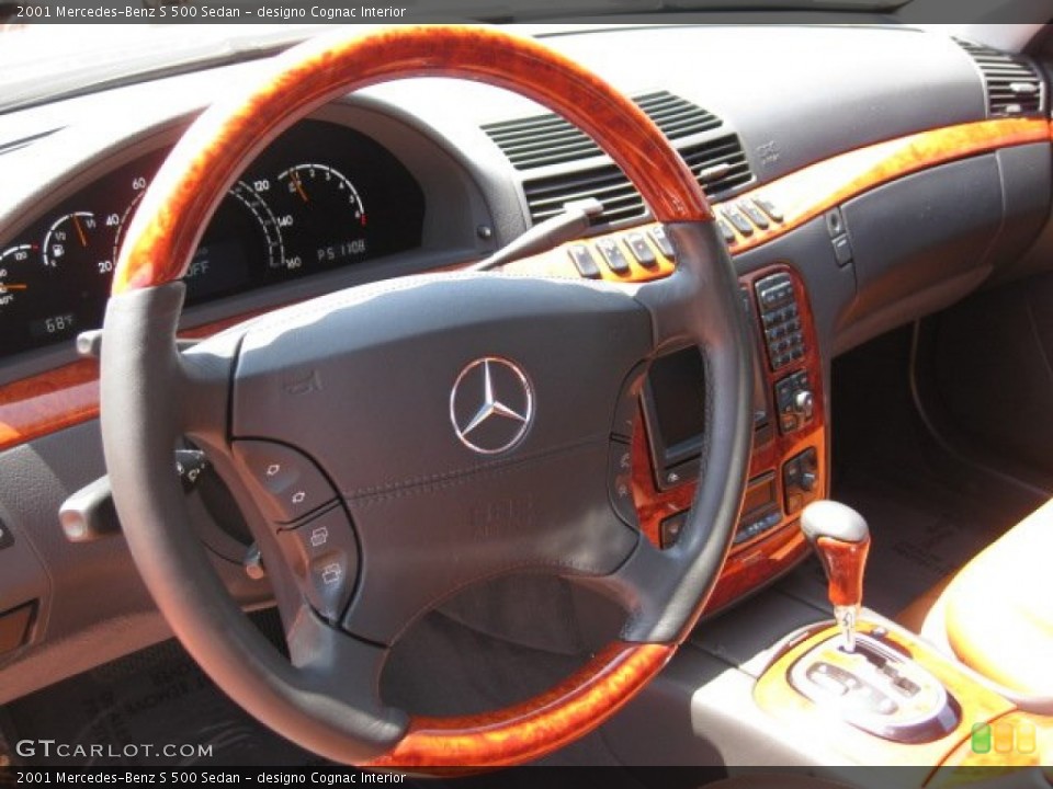 designo Cognac Interior Steering Wheel for the 2001 Mercedes-Benz S 500 Sedan #50302032