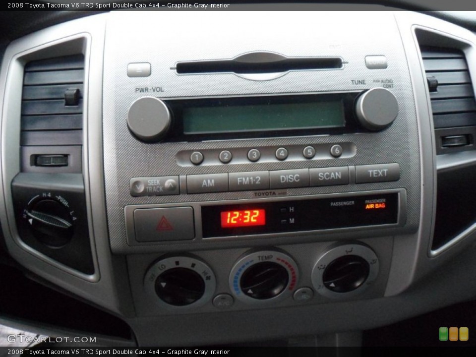 Graphite Gray Interior Controls for the 2008 Toyota Tacoma V6 TRD Sport Double Cab 4x4 #50302425