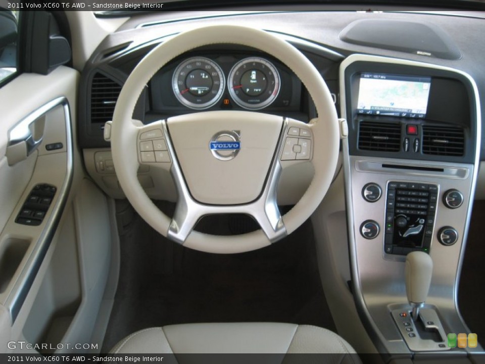 Sandstone Beige Interior Steering Wheel for the 2011 Volvo XC60 T6 AWD #50304057