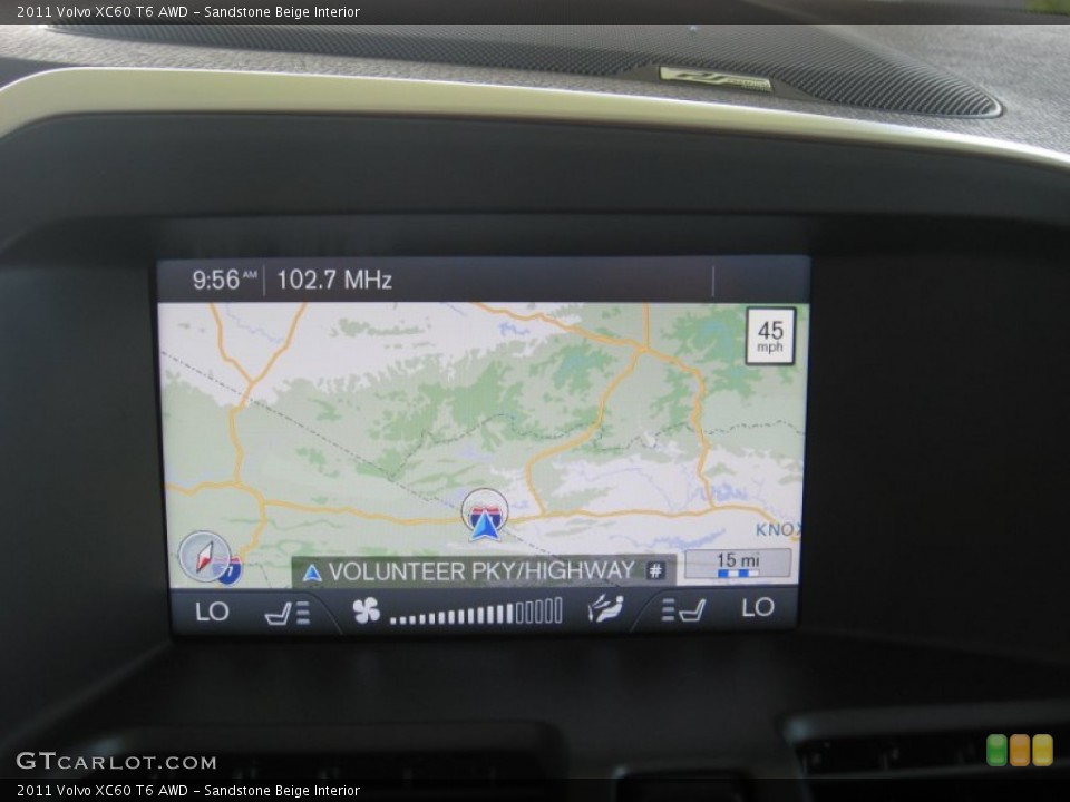 Sandstone Beige Interior Navigation for the 2011 Volvo XC60 T6 AWD #50304087