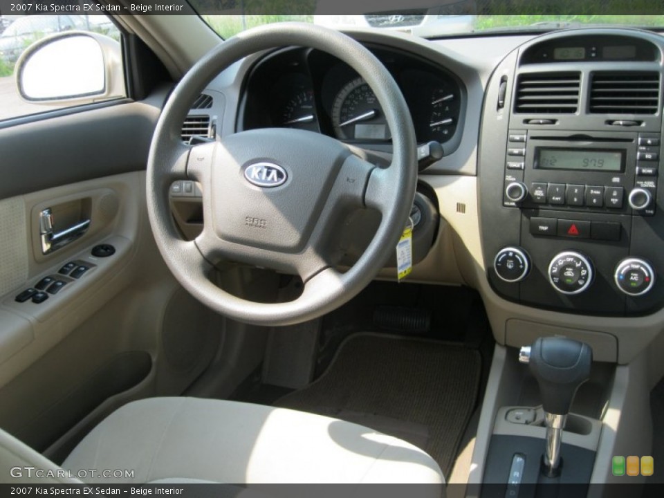 Beige Interior Dashboard for the 2007 Kia Spectra EX Sedan #50306472