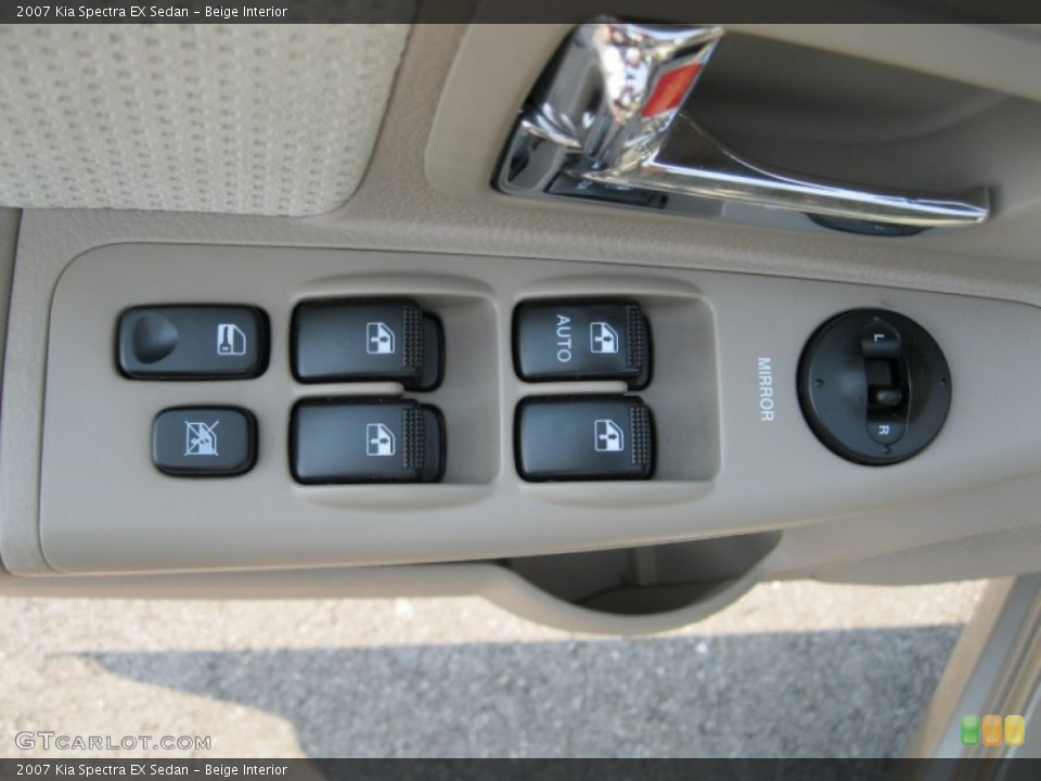 Beige Interior Controls for the 2007 Kia Spectra EX Sedan #50306511