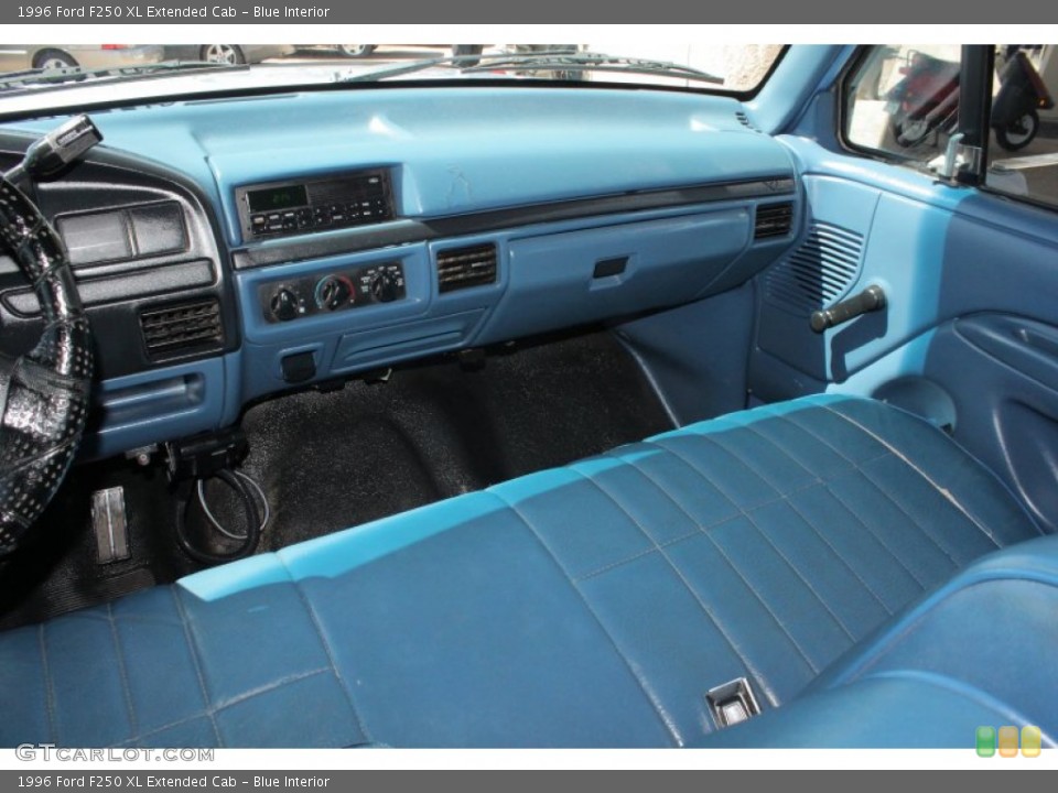 Blue Interior Dashboard for the 1996 Ford F250 XL Extended Cab #50306820