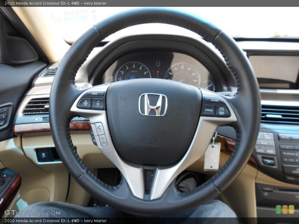 Ivory Interior Steering Wheel for the 2010 Honda Accord Crosstour EX-L 4WD #50309034