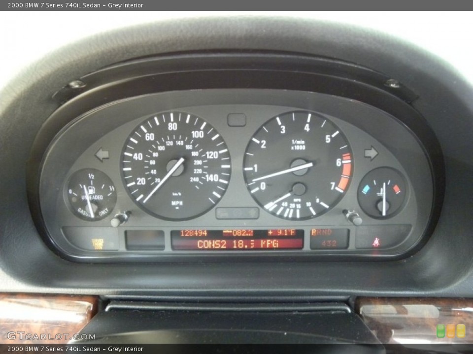 Grey Interior Gauges for the 2000 BMW 7 Series 740iL Sedan #50310000