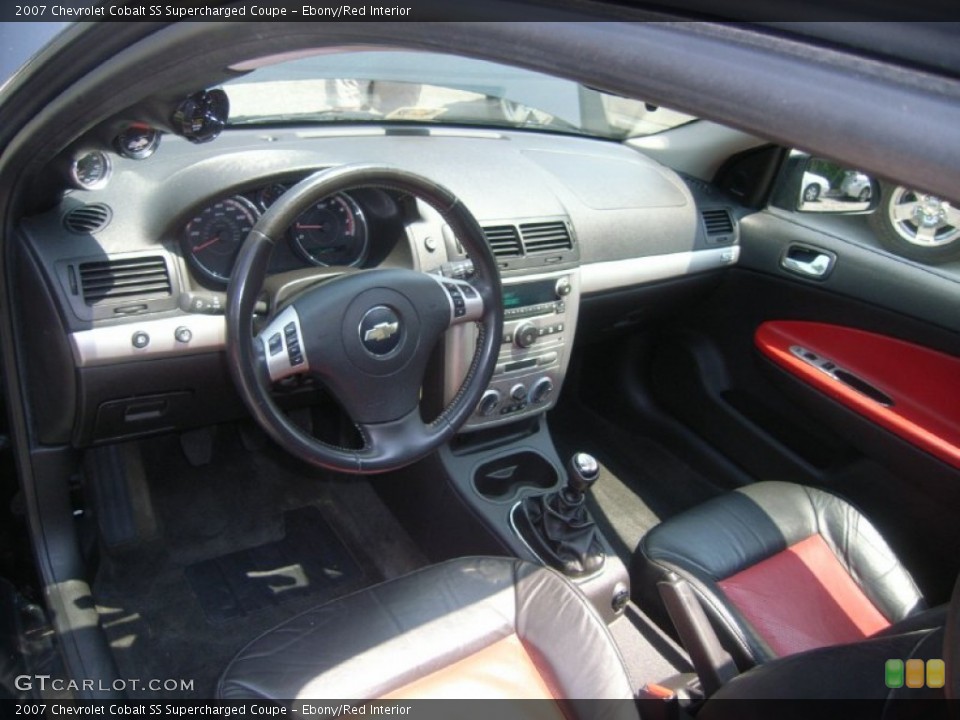Ebony/Red Interior Prime Interior for the 2007 Chevrolet Cobalt SS Supercharged Coupe #50312952