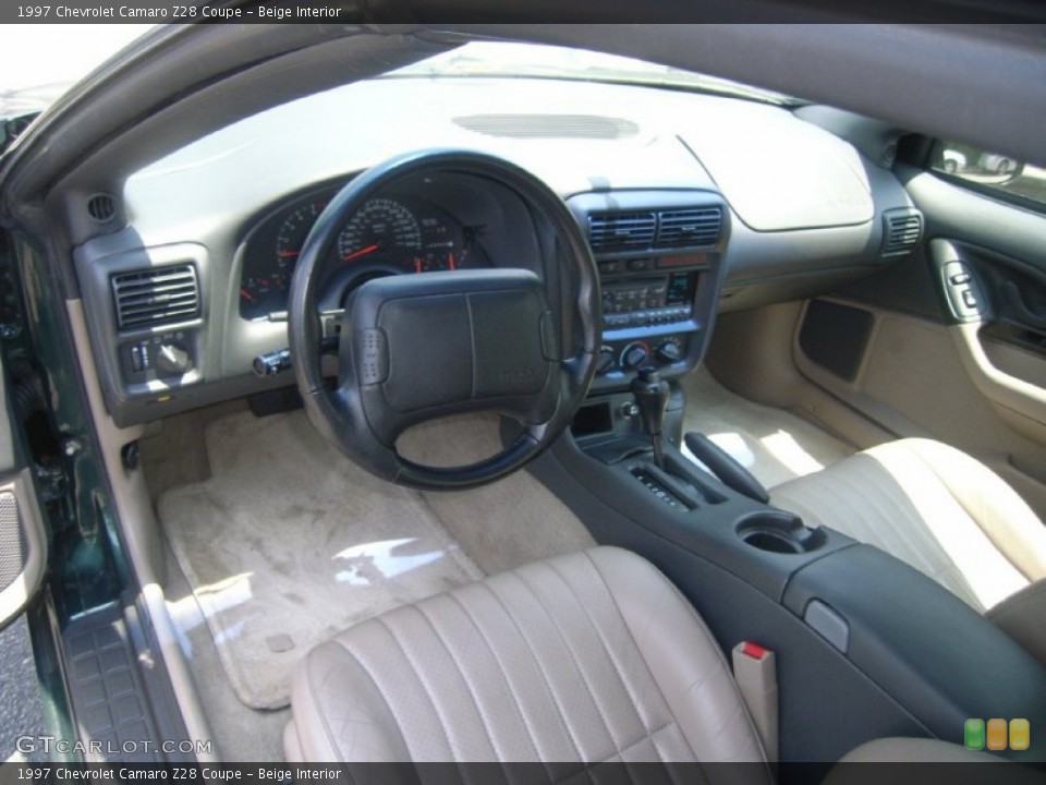 Beige Interior Prime Interior for the 1997 Chevrolet Camaro Z28 Coupe #50314191