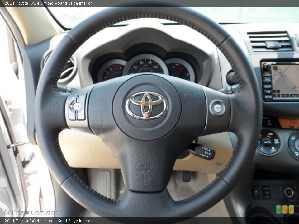 Sand Beige Interior Steering Wheel for the 2011 Toyota RAV4 Limited #50314272