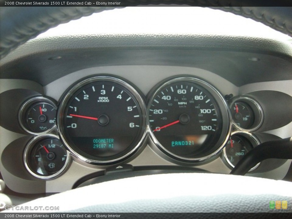 Ebony Interior Gauges for the 2008 Chevrolet Silverado 1500 LT Extended Cab #50314932