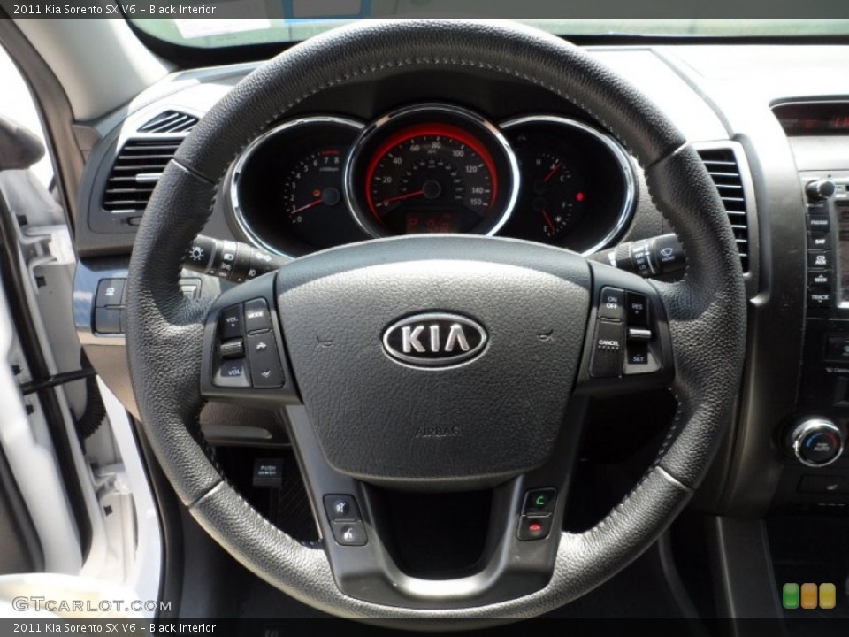 Black Interior Steering Wheel for the 2011 Kia Sorento SX V6 #50315079