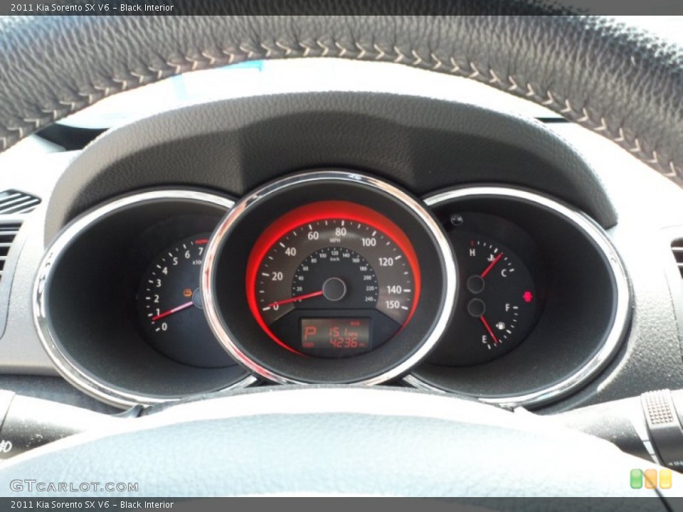 Black Interior Gauges for the 2011 Kia Sorento SX V6 #50315118