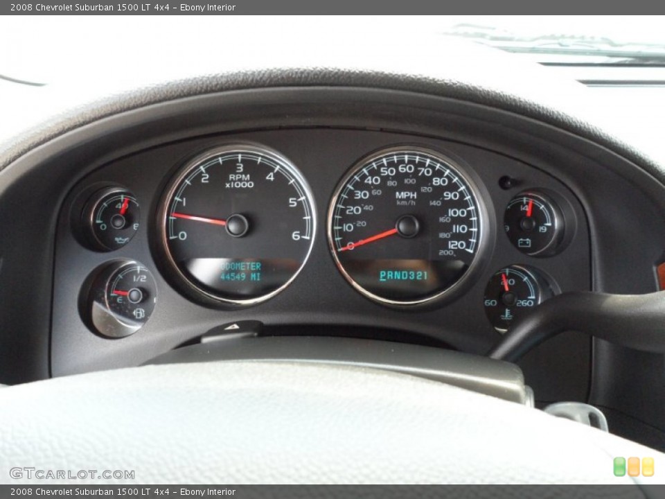 Ebony Interior Gauges for the 2008 Chevrolet Suburban 1500 LT 4x4 #50316558